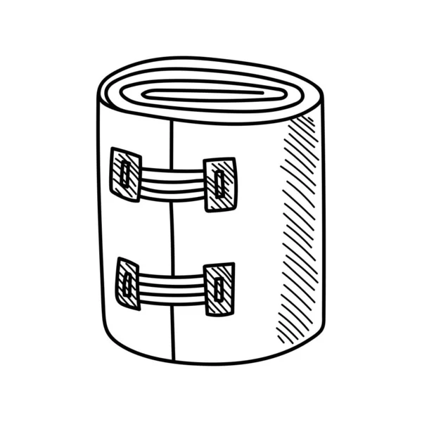 Bandaje Elástico Fondo Blanco Vector — Archivo Imágenes Vectoriales