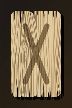 VECTOR 'DA BİR beyazın üzerinde GEBO' nun Yaşlı Ahşap Koşusu