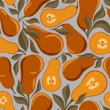 Gri PATTERN VECTOR 'da armutlar