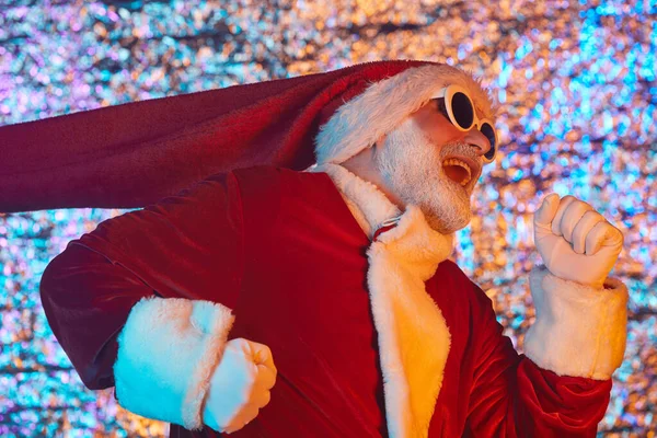 Uomo in costume Babbo Natale — Foto Stock