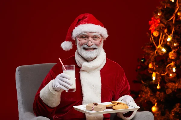 Santa Claus snídá — Stock fotografie