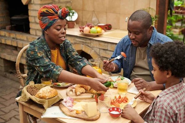 Family eating at the table