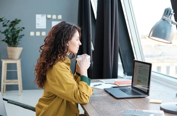 Woman working at home — Stock Photo, Image