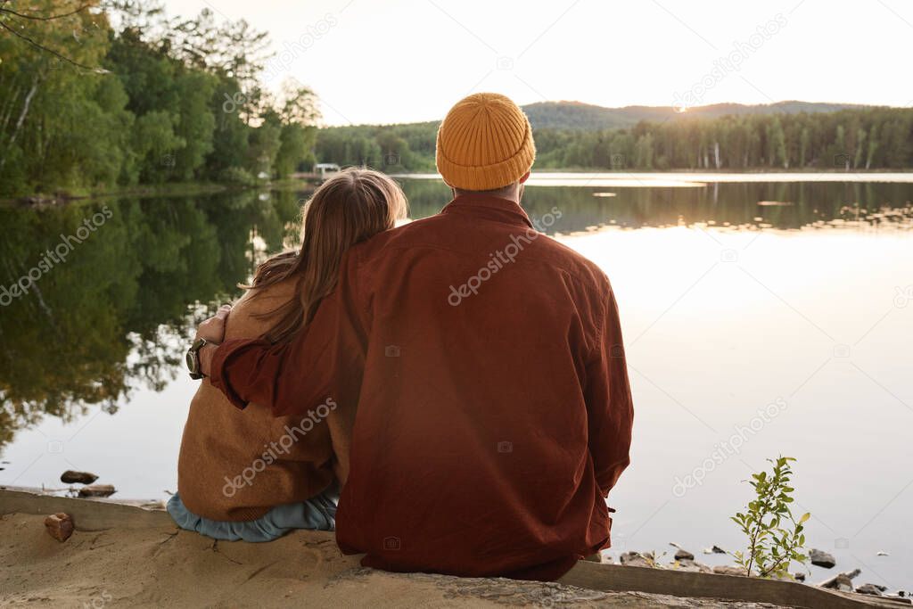 Couple resting on the nature