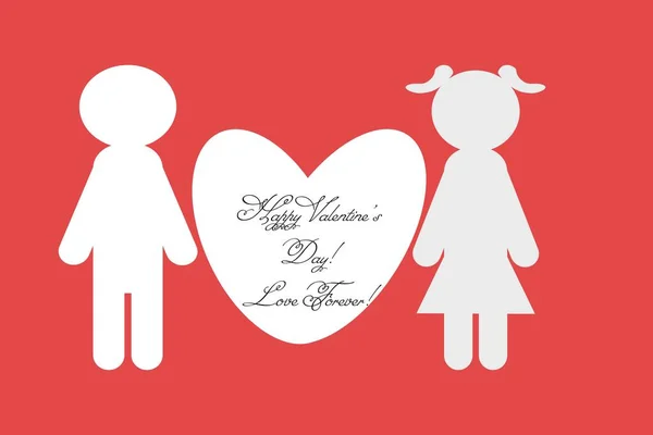 Szczęśliwych Walentynek Ilustracji Świąteczna Kartka Życzeniami Plakat Baner Napisem Tekstowym — Zdjęcie stockowe