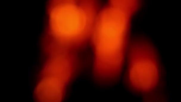Rozmazané Plameny Ohně Černém Pozadí Abstraktní Ohnivá Textura Realistický Oheň — Stock video