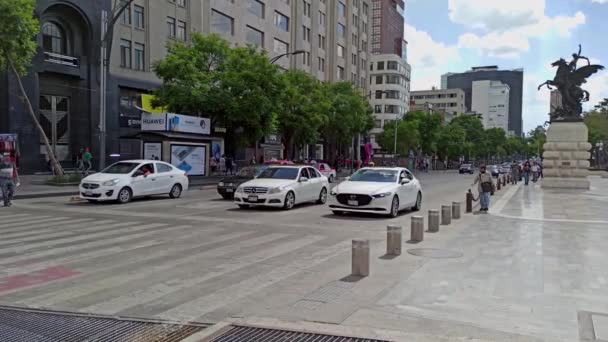 Mexico Stad Mexico Juli 2020 Mensen Steken Juarez Avenue Ondanks — Stockvideo