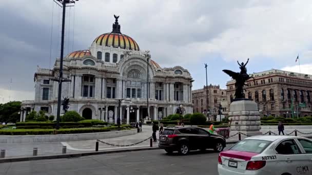 Mexico City Mexiko Červenec 2020 Palác Výtvarných Umění Symbolické Místo — Stock video