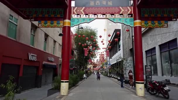 Mexico City Mexiko Juli 2020 Tour Chinatown Mexico City Plats — Stockvideo