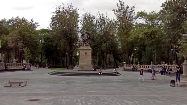 Mexiko Stadt Mexiko Juli 2020 Denkmal Für Beethoven Neben Dem — Stockvideo