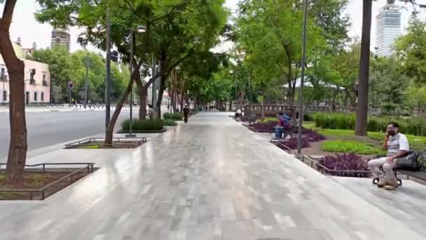 Ciudad México México Julio 2020 Alameda Central Parque Donde Gente — Vídeos de Stock