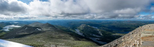 High Resolution Panoramic Image Summit Gaustatoppen Norway — Stock Photo, Image