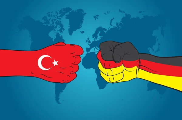 Deutschland gegen Türkei — Stockvektor