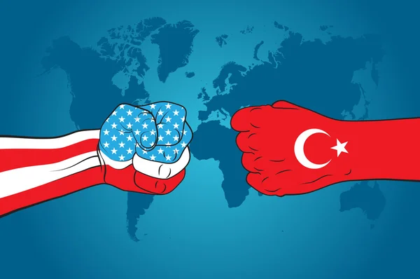 USA gegen Türkei — Stockvektor