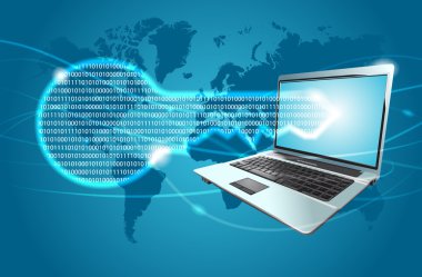 Veri güvenlik kavramı - laptop ve anahtar