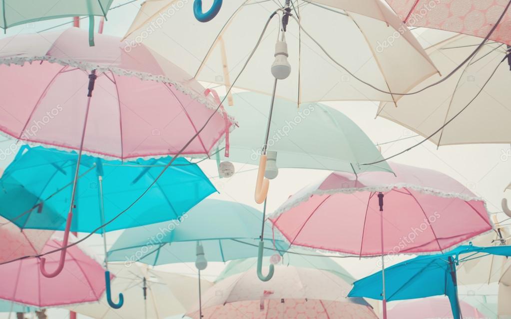 Umbrella pattern pastel — Stock Photo © apichart 105437576