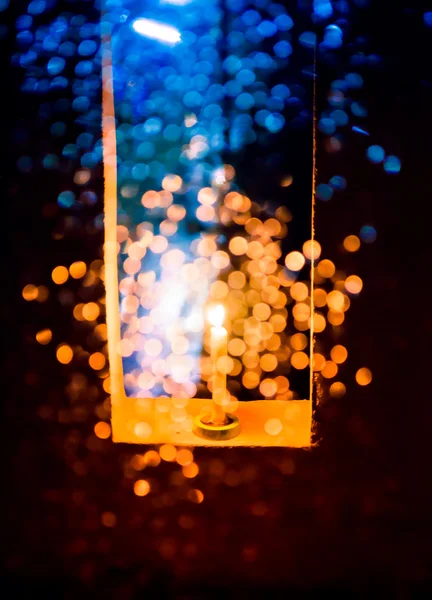 Candle light in Christmas — Stock Photo, Image