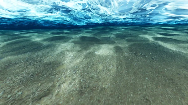 Επιφάνεια της άμμου κάτω από το νερό — Φωτογραφία Αρχείου