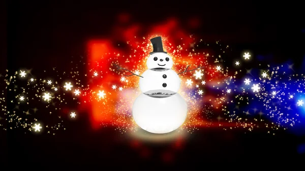 Sněhulák s světle hvězda — Stock fotografie