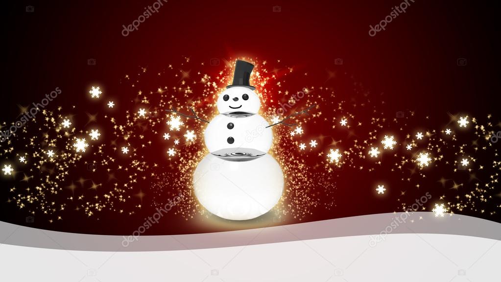 snowman with light star