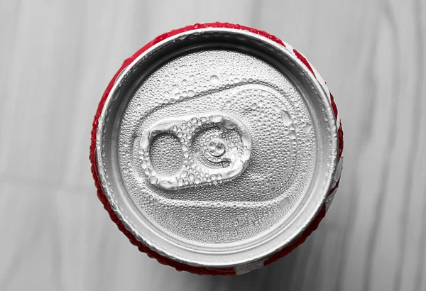 Water drop on soda cans