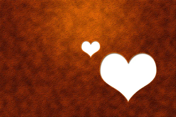 Heart shape on paper craft texture — Stock Photo, Image