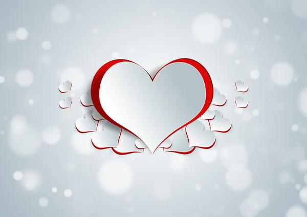 Heart shape on paper craft — Stock Photo, Image