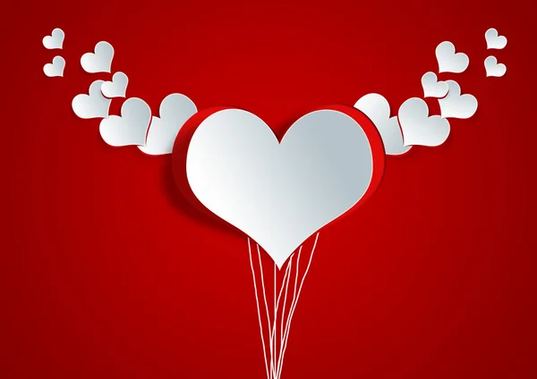 Heart shape on paper craft — Stock Photo, Image