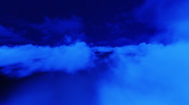 Gece yıldızlı gökyüzü ve bulut