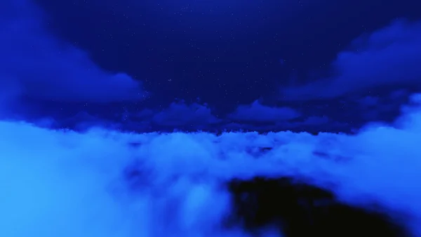 Ночные звезды в небе и облаке — стоковое фото