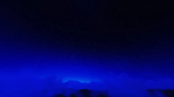 空と雲の夜の星 — ストック写真