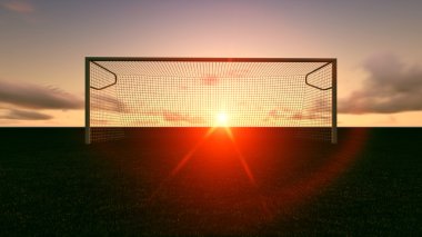 Futbol sahasında futbol golü