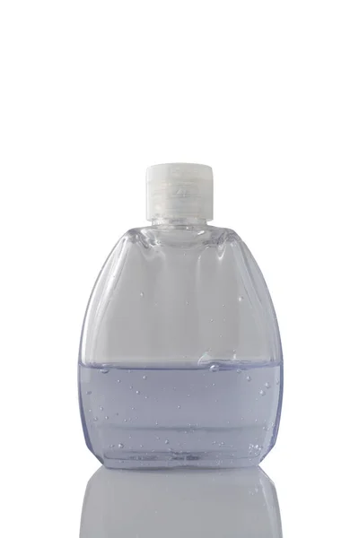 Flüssigseife Oder Antiseptikum Einer Flasche Isoliert Auf Weißem Hintergrund — Stockfoto