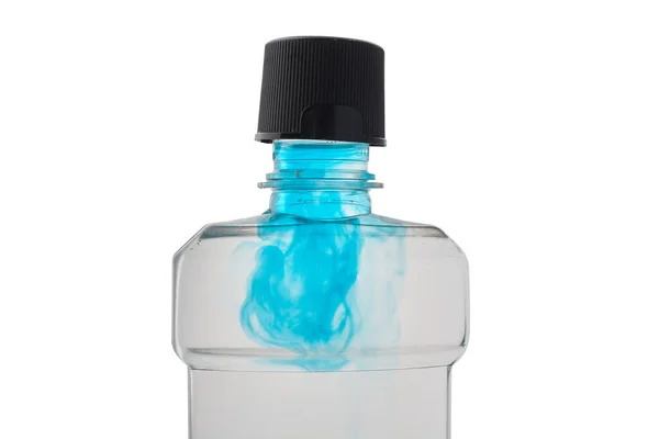 Mundspülflasche Isoliert Auf Weißem Hintergrund — Stockfoto