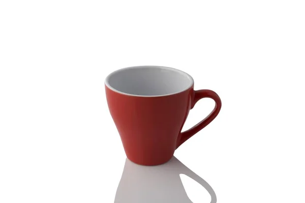 白い背景に孤立した赤いカップ — ストック写真