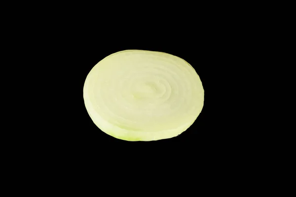 白い背景成分に分離された玉ねぎリングスライス — ストック写真