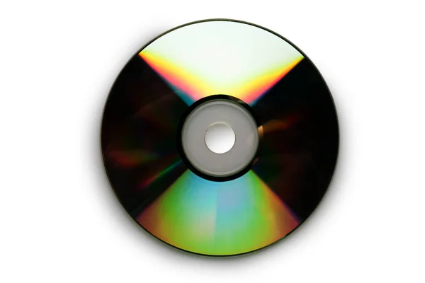 Disk Atau Dvd Diisolasi Pada Latar Belakang Putih Cakram Datar — Stok Foto