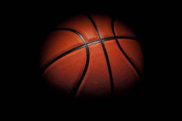 Basketball Rubber Orange Ball Close Texture Background — Stock Photo, Image