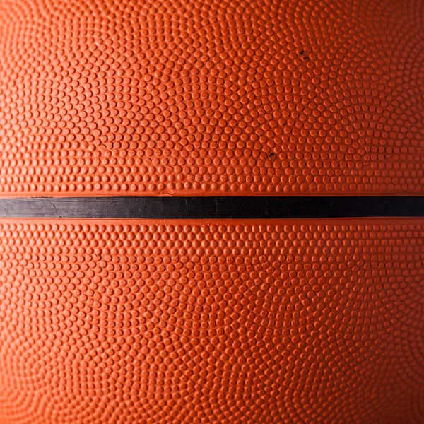 Basketball Rubber Orange Ball Close Texture Background — Stock Photo, Image