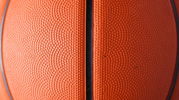 Baloncesto Caucho Naranja Bola Primer Plano Textura Fondo — Foto de Stock