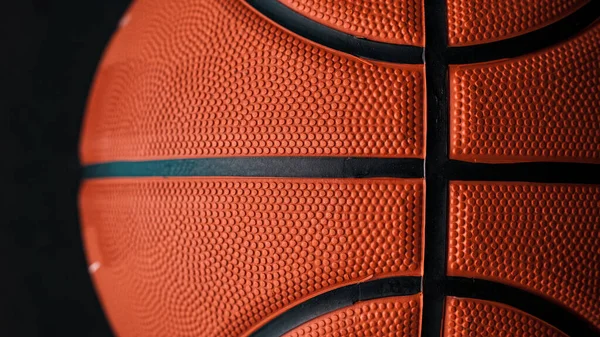 Баскетбольный Резиновый Мяч Крупным Планом — стоковое фото