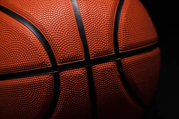 Баскетбольный Резиновый Мяч Крупным Планом — стоковое фото