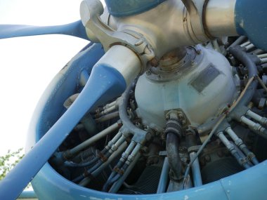 Terk edilmiş eski bir uçak. Terk edilmiş uçaklar..