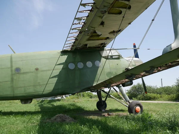 Старий Покинутий Літак Основа Покинутих Зламаних Літаків — стокове фото
