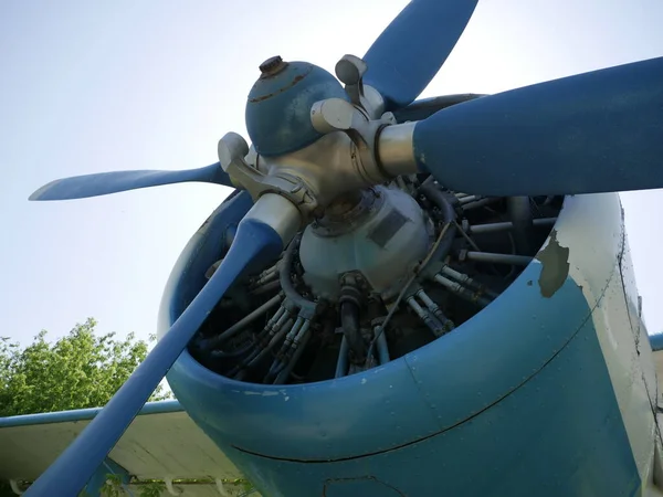 Viejo Avión Abandonado Base Aviones Rotos Abandonados — Foto de Stock