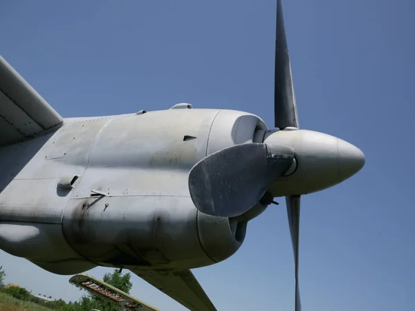 Ancien Avion Passagers Abandonné Avion Cassé Dans Friche — Photo