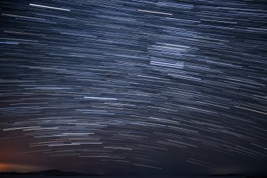 yıldız parça Dağları kar gökyüzü