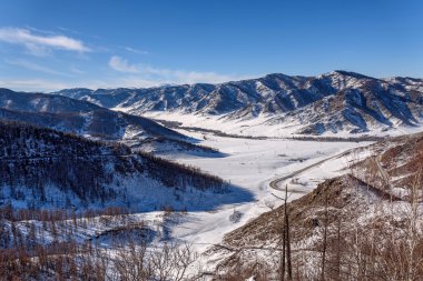 dağ yolu kar kış Vadisi