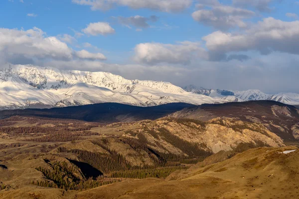 Mountain snow sky clouds valley — Stock Photo, Image