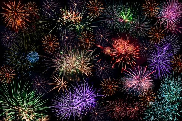 Fireworks salute background wallpaper — Stock Photo, Image